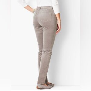 NWT Talbots High Waist Straight Leg Gray Corduroy Pants Women’s size 2 Casual